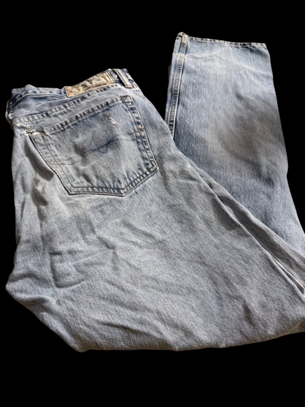 Vintage Ralph Lauren 867 Denim Jeans Classic Fit Light Wash 34x32 Grunge Y2K USA